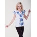 Embroidered blouse "Arabesque" blue